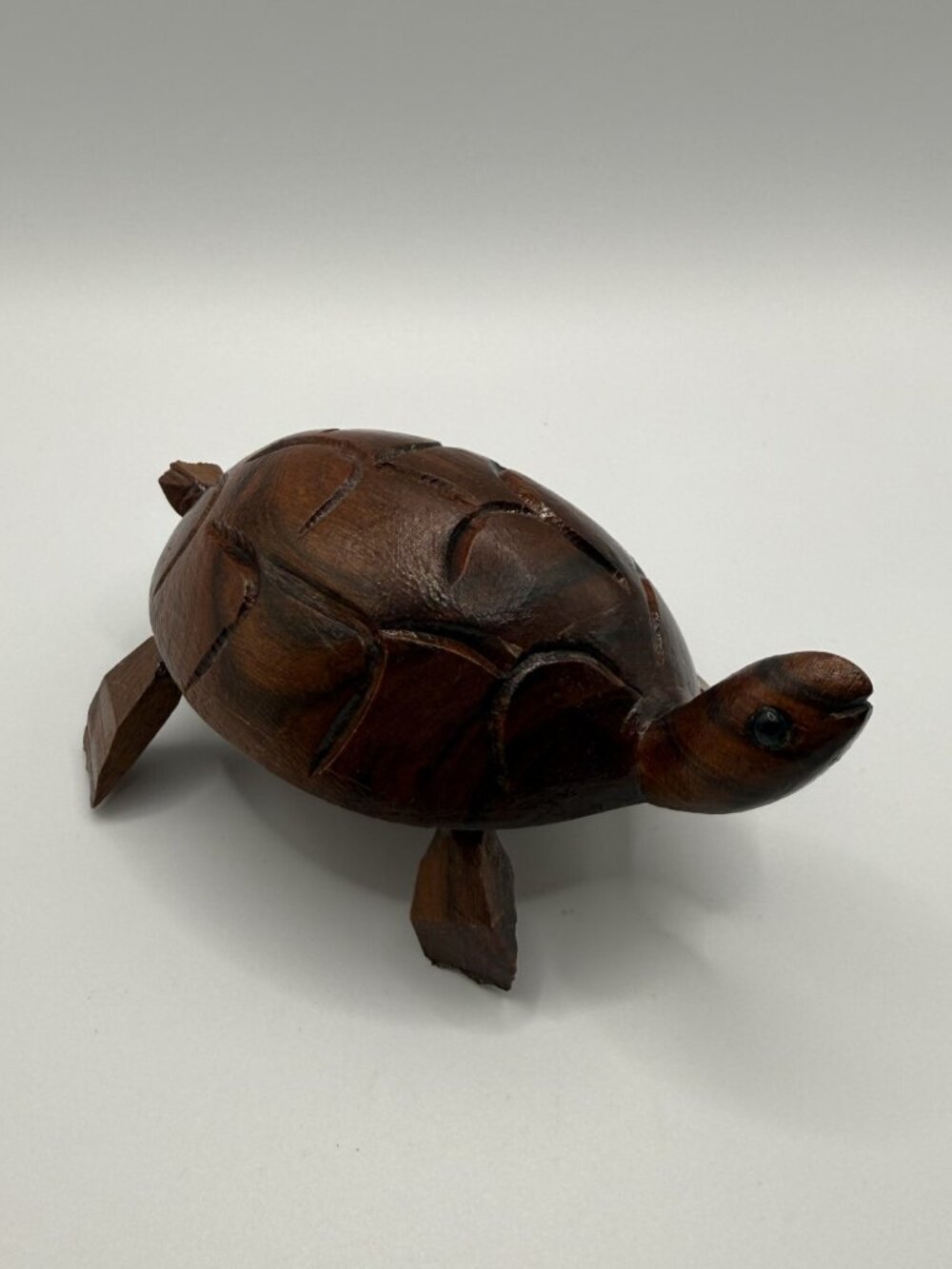 Wood Sea Turtle Figurine